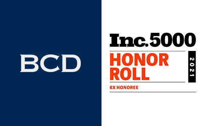 BCD Named to 2021 Inc. 5000 List for the 5th Consecutive Year, 6th Time Overall