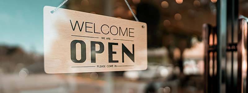 small business welcome sign