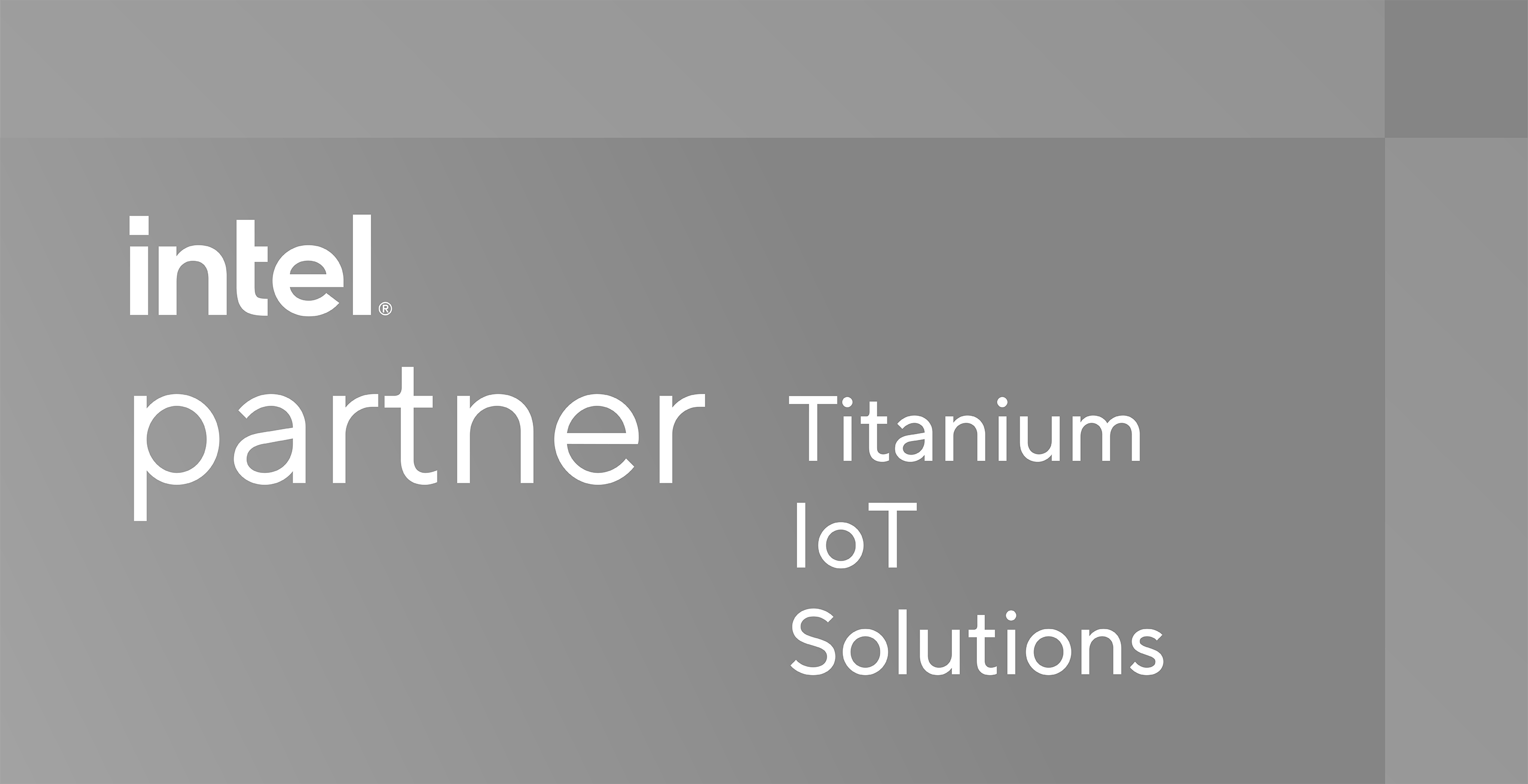 Intel Partner Titanium loT Solutions 2 tone gray logo